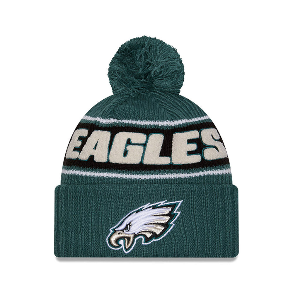 NFL Knit Hat 2024 Cold Weather Sport Knit W/ Pom Eagles