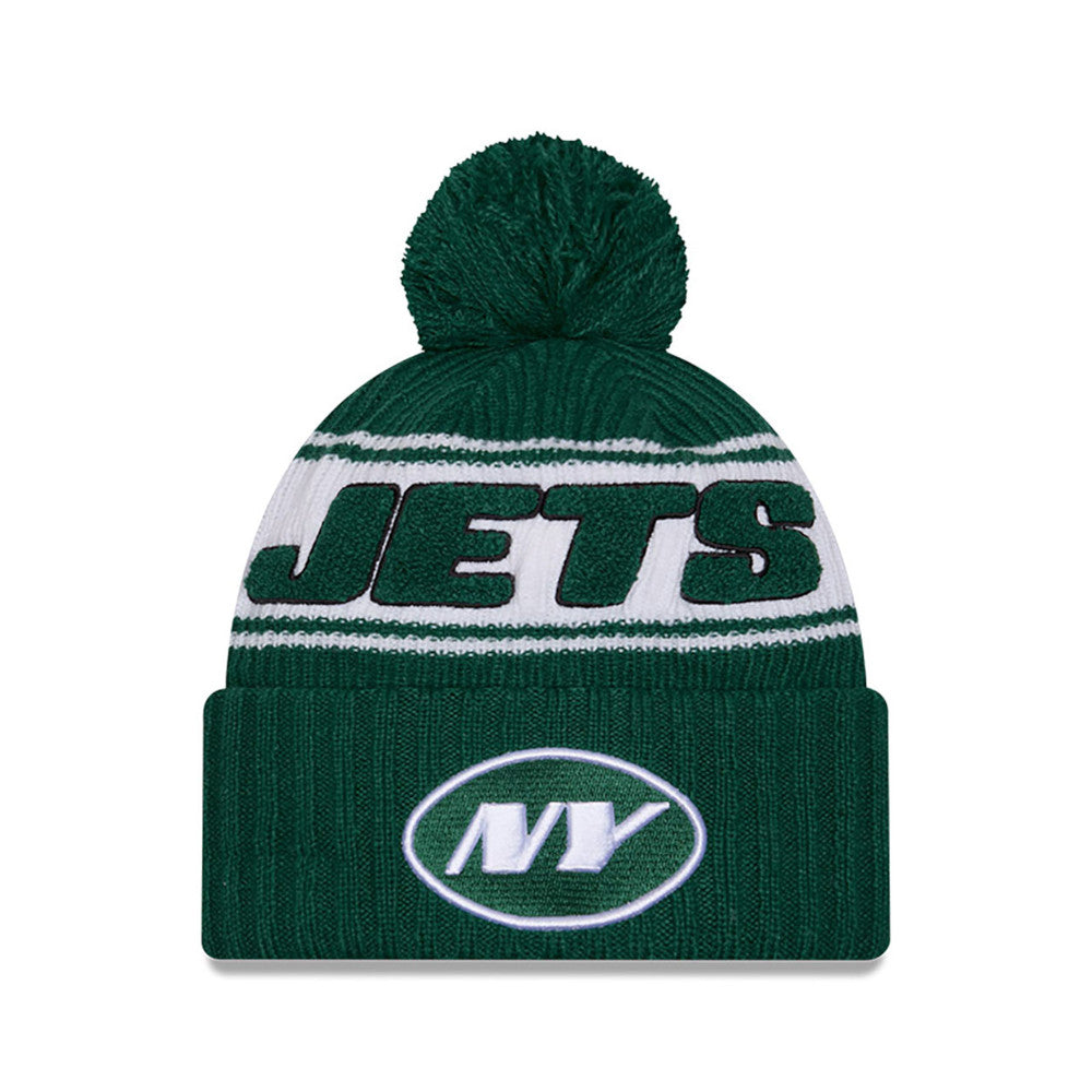 NFL Knit Hat 2024 Cold Weather Sport Knit W/ Pom Jets