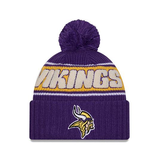 NFL Knit Hat 2024 Cold Weather Sport Knit W/ Pom Vikings