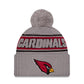 NFL Knit Hat 2024 Cold Weather Sport Knit W/ Pom Grey Cardinals