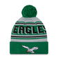 NFL Knit Hat Pom Wordmark Heritage Eagles