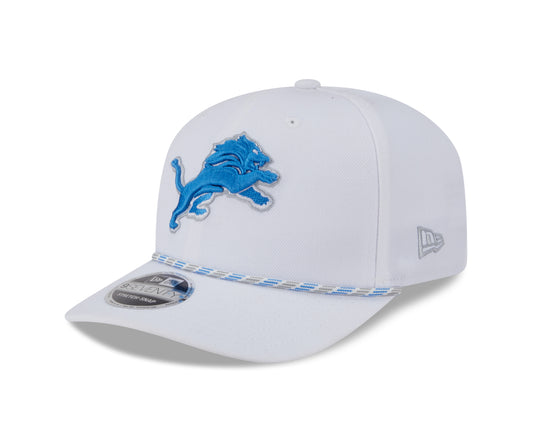 NFL Hat 970 Stretch Snap Multi Rope Lions (White)