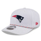 NFL Hat 970 Stretch Snap White Multi Rope Patriots