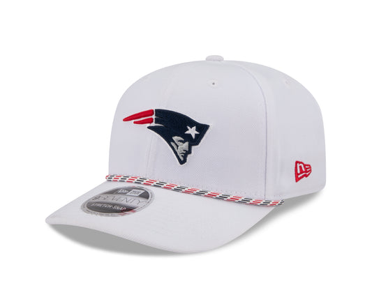 NFL Hat 970 Stretch Snap White Multi Rope Patriots