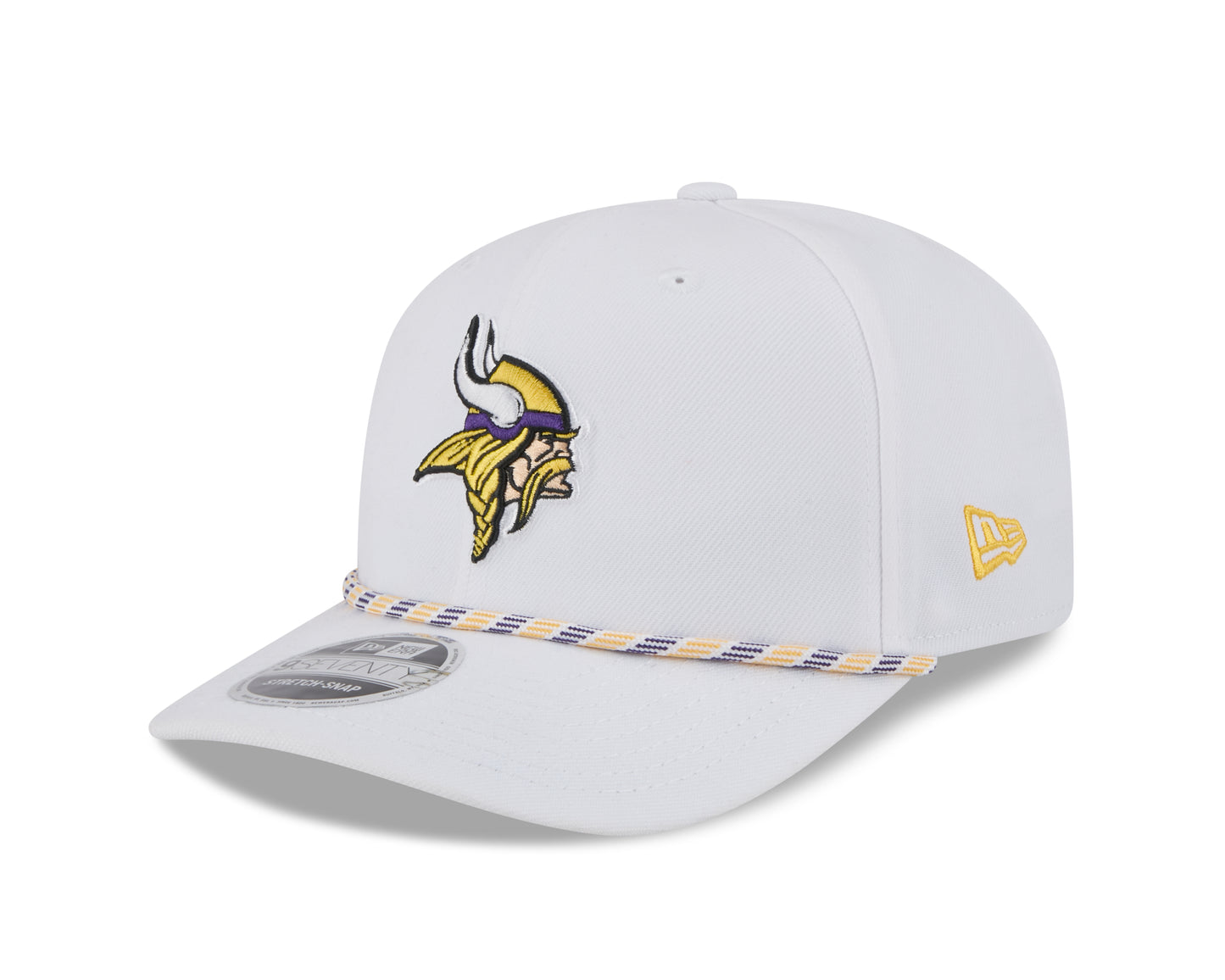 NFL Hat 970 Stretch Snap White Multi Rope Vikings