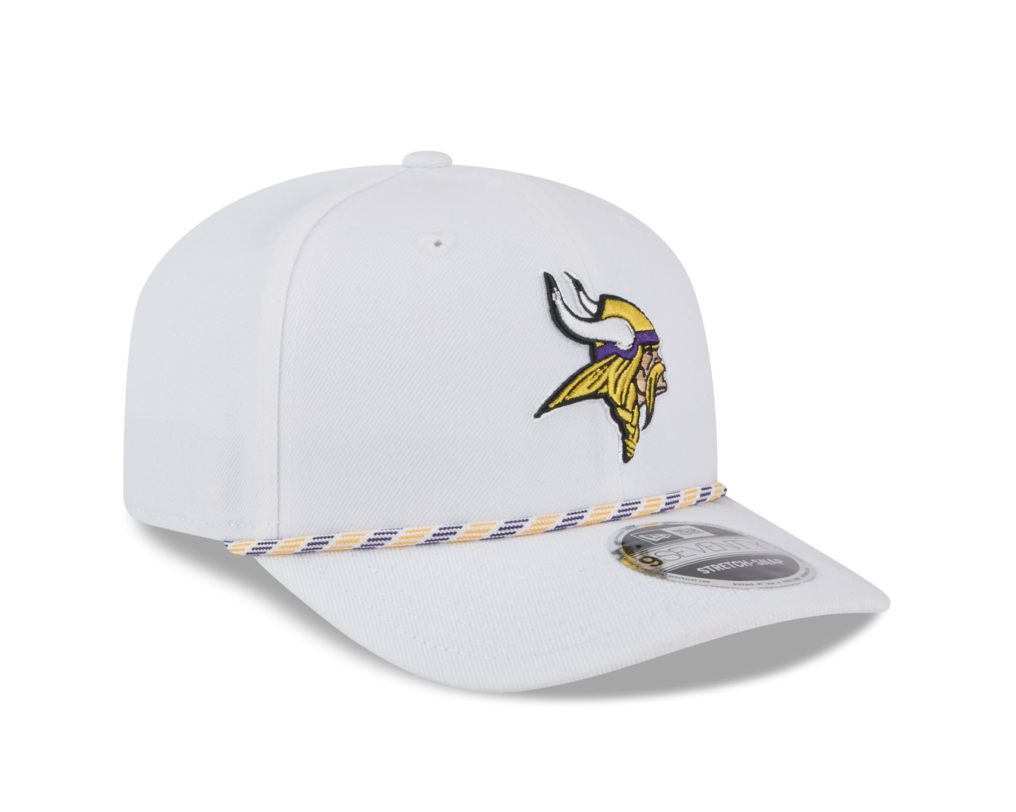 NFL Hat 970 Stretch Snap White Multi Rope Vikings