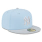 MLB Hat 5950 Snapback 2025 Color Pack 2T Baby Blue & Grey Yankees