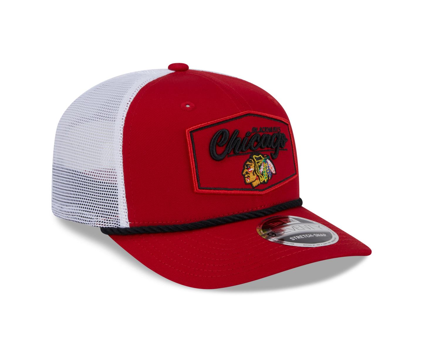 NHL Hat 970 Stretch Snap Centre Patch Blackhawks