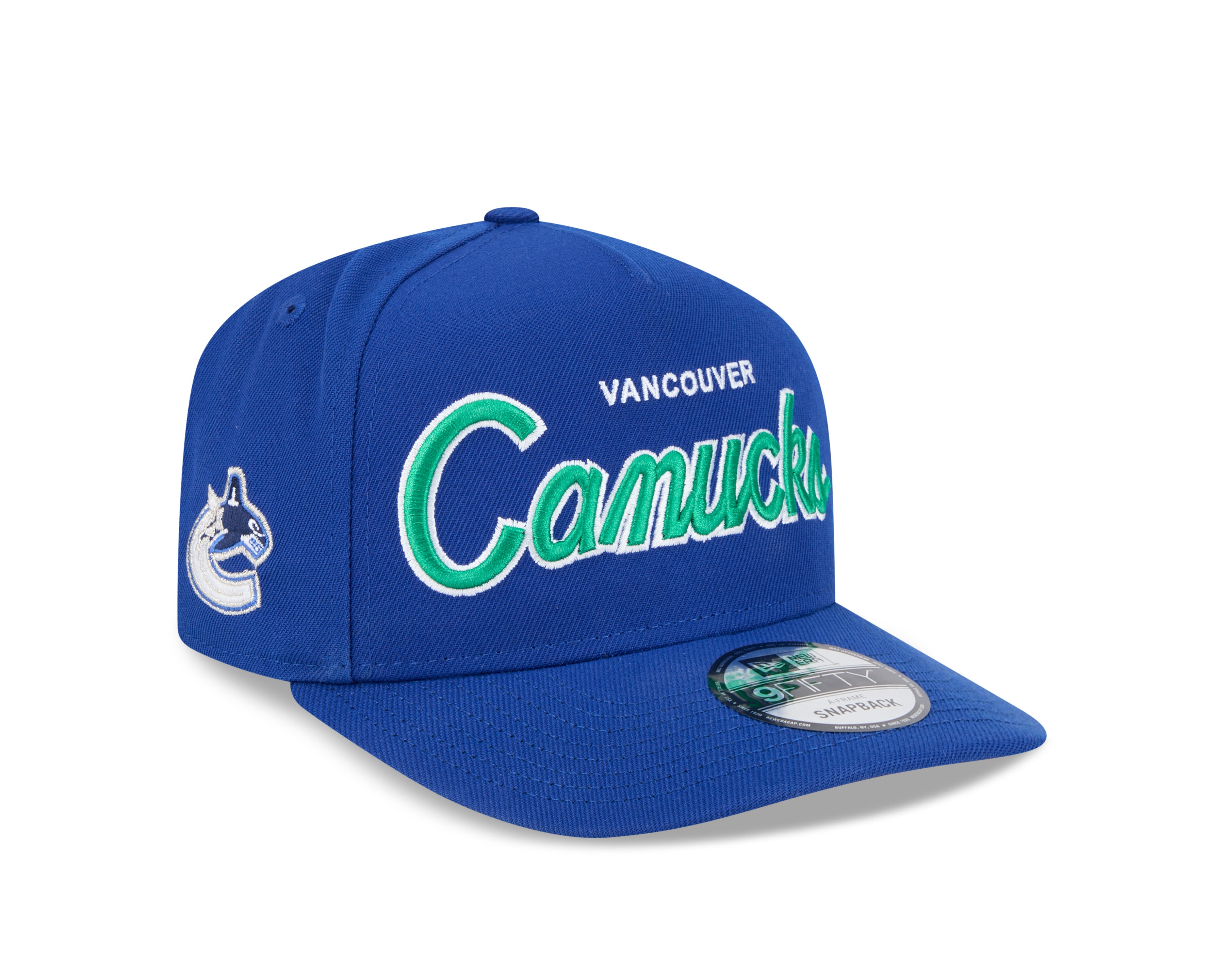 NHL Hat 950 Snapback A-Frame Script Canucks
