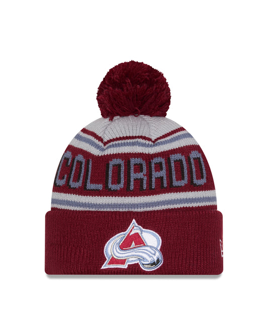 NHL Knit Hat Pom Wordmark Avalanche