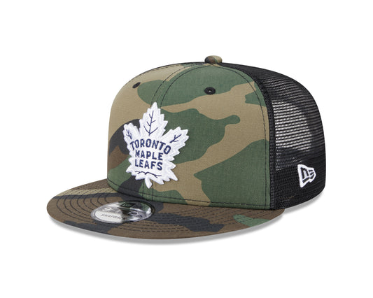 NHL Hat 950 Camo Trucker Snapback Maple Leafs