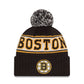 NHL Knit Hat Retro with Pom Bruins
