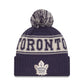 NHL Knit Hat Retro with Pom Maple Leafs