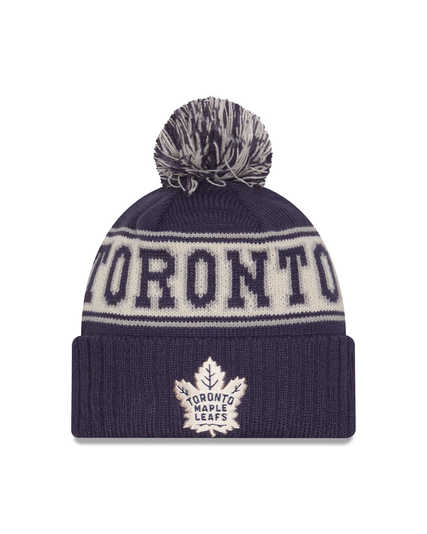 NHL Knit Hat Retro with Pom Maple Leafs