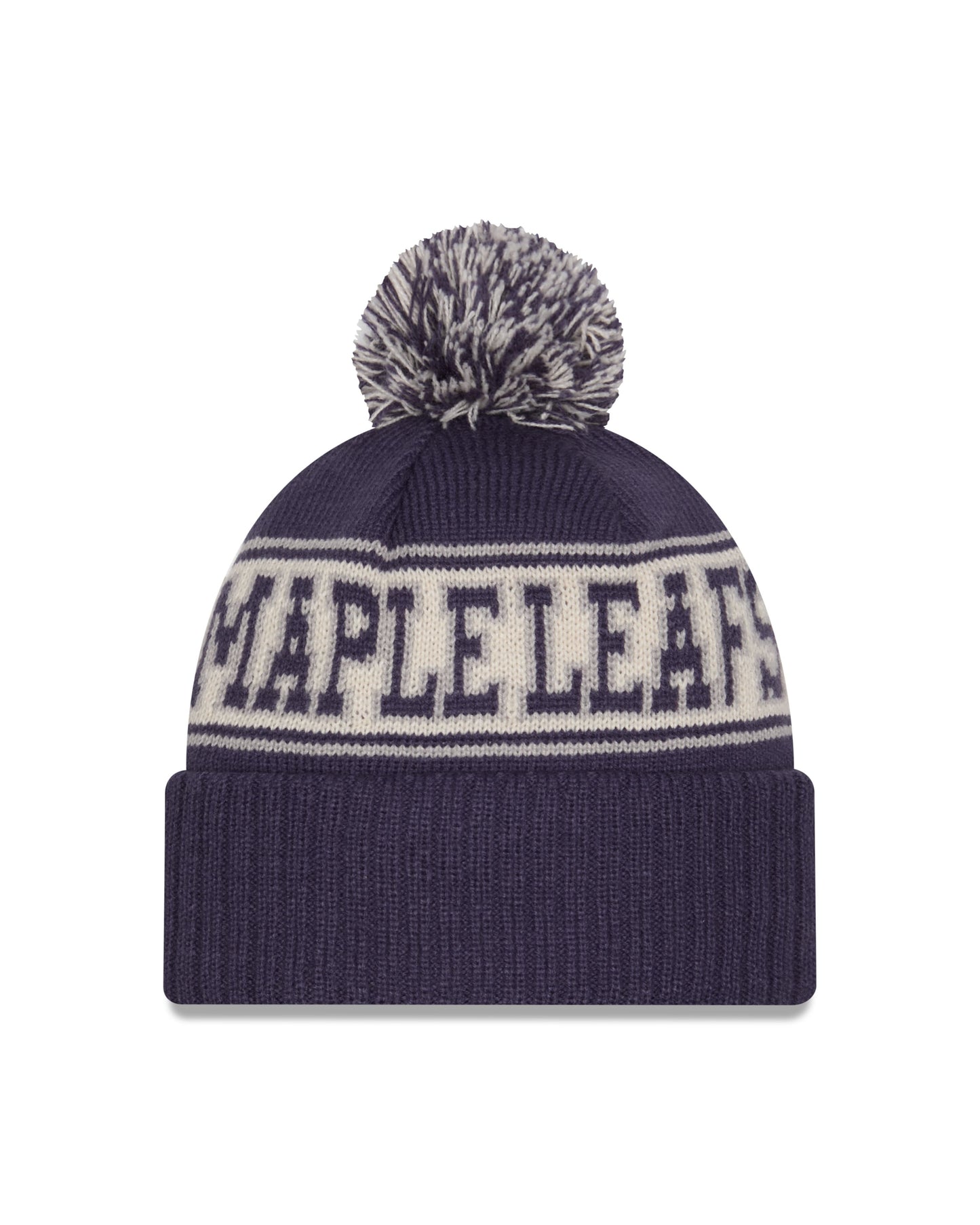 NHL Knit Hat Retro with Pom Maple Leafs