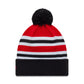 EPL Youth Knit Hat Bar Stripe Cuff Beanie with Pom Manchester United F.C.