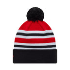 EPL Youth Knit Hat Bar Stripe Cuff Beanie with Pom Manchester United F.C.