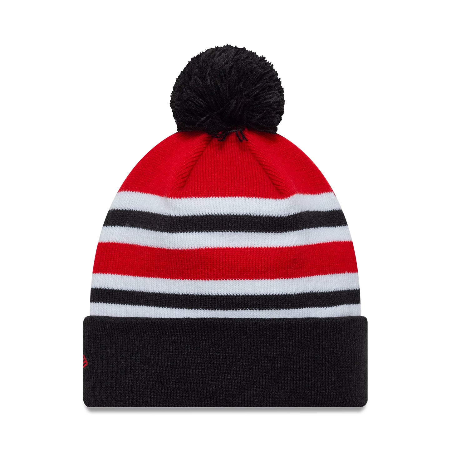 EPL Youth Knit Hat Bar Stripe Cuff Beanie with Pom Manchester United F.C.