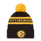 NFL Knit Hat Pom 2T Text Steelers
