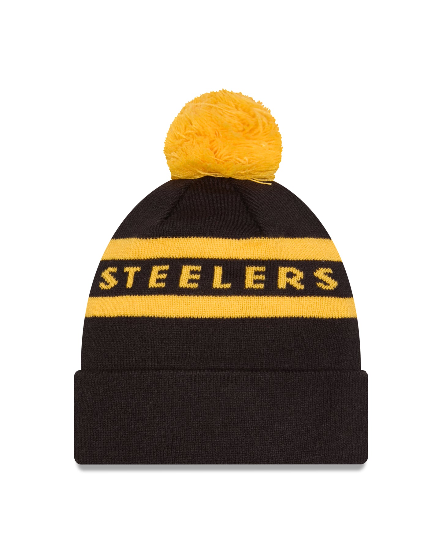 NFL Knit Hat Pom 2T Text Steelers