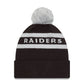 NFL Knit Hat Pom 2T Text Raiders