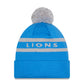 NFL Knit Hat Pom 2T Text Lions
