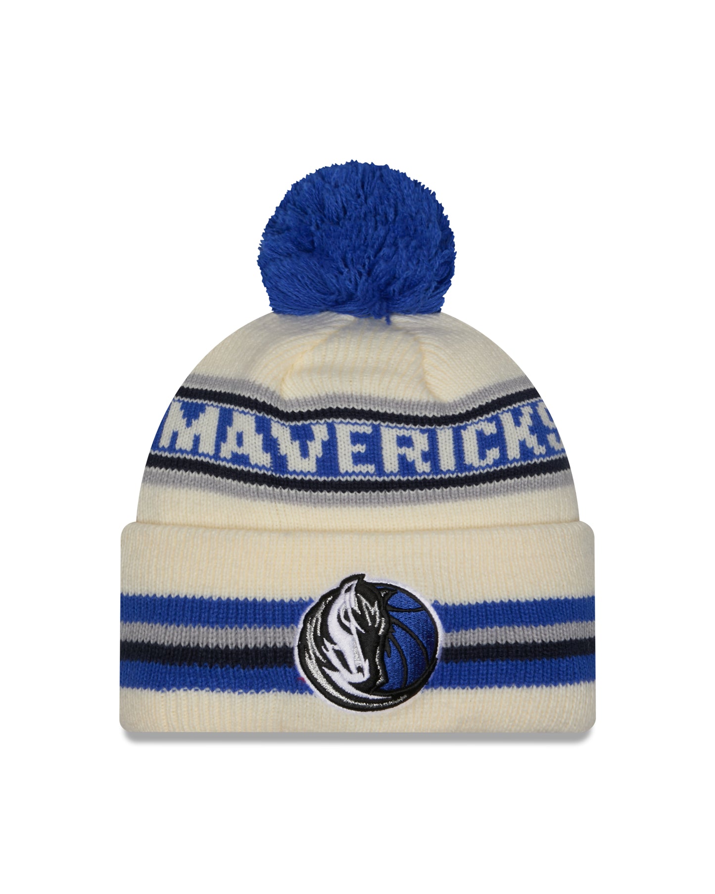 NBA Knit Hat Pom White Classic Mavericks