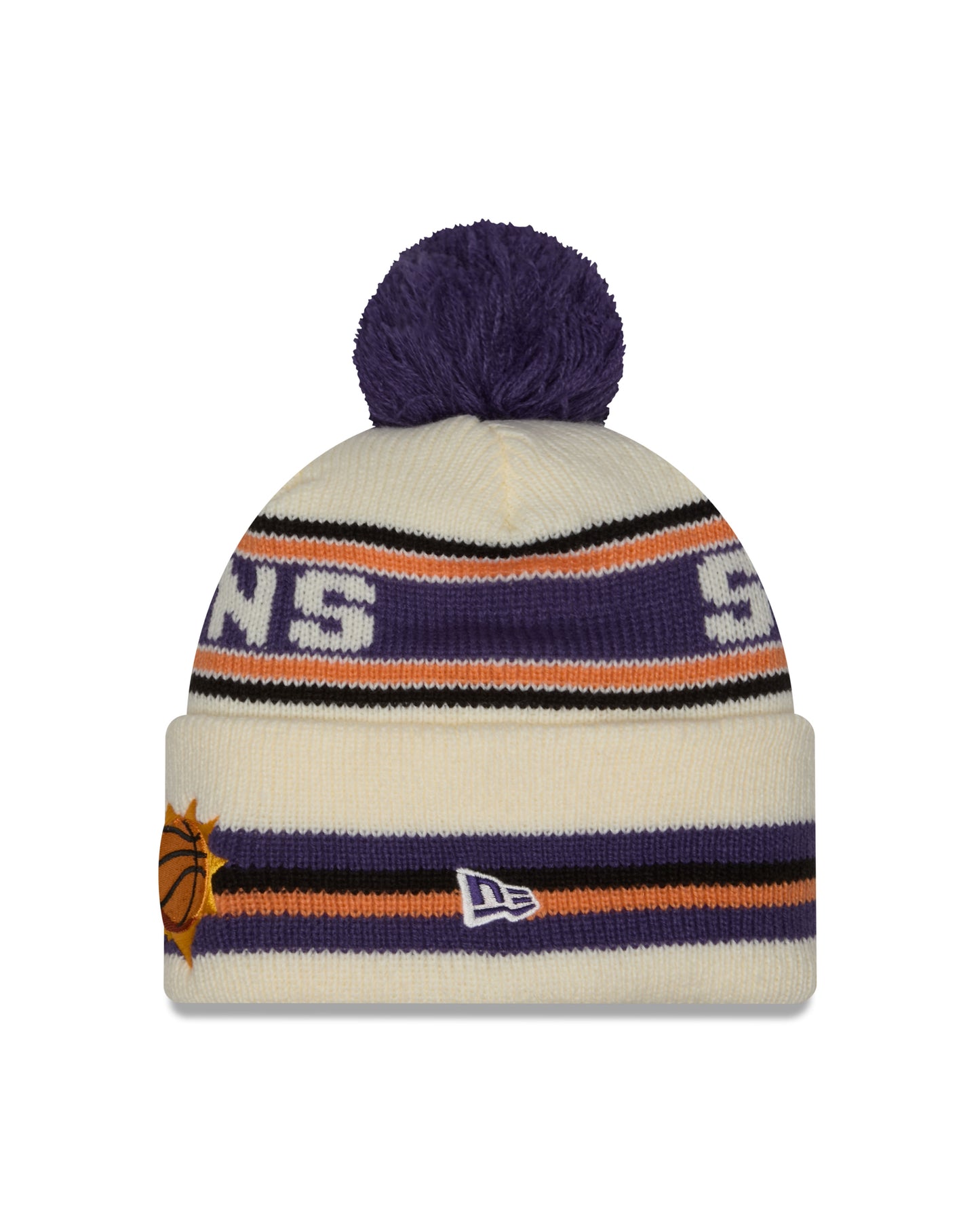 NBA Knit Hat Pom White Classic Suns