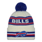 NFL Knit Hat Pom White Classic Bills