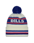 NFL Knit Hat Pom White Classic Bills