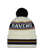 NFL Knit Hat Pom White Classic Ravens