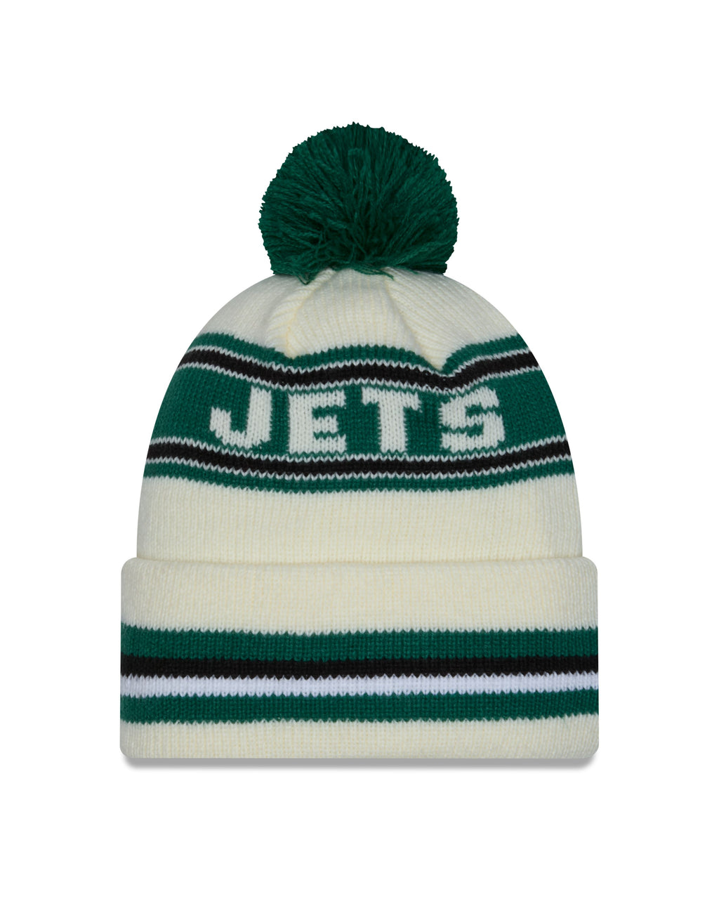 NFL Knit Hat Pom White Classic Jets