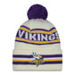 NFL Knit Hat Pom White Classic Vikings