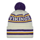 NFL Knit Hat Pom White Classic Vikings