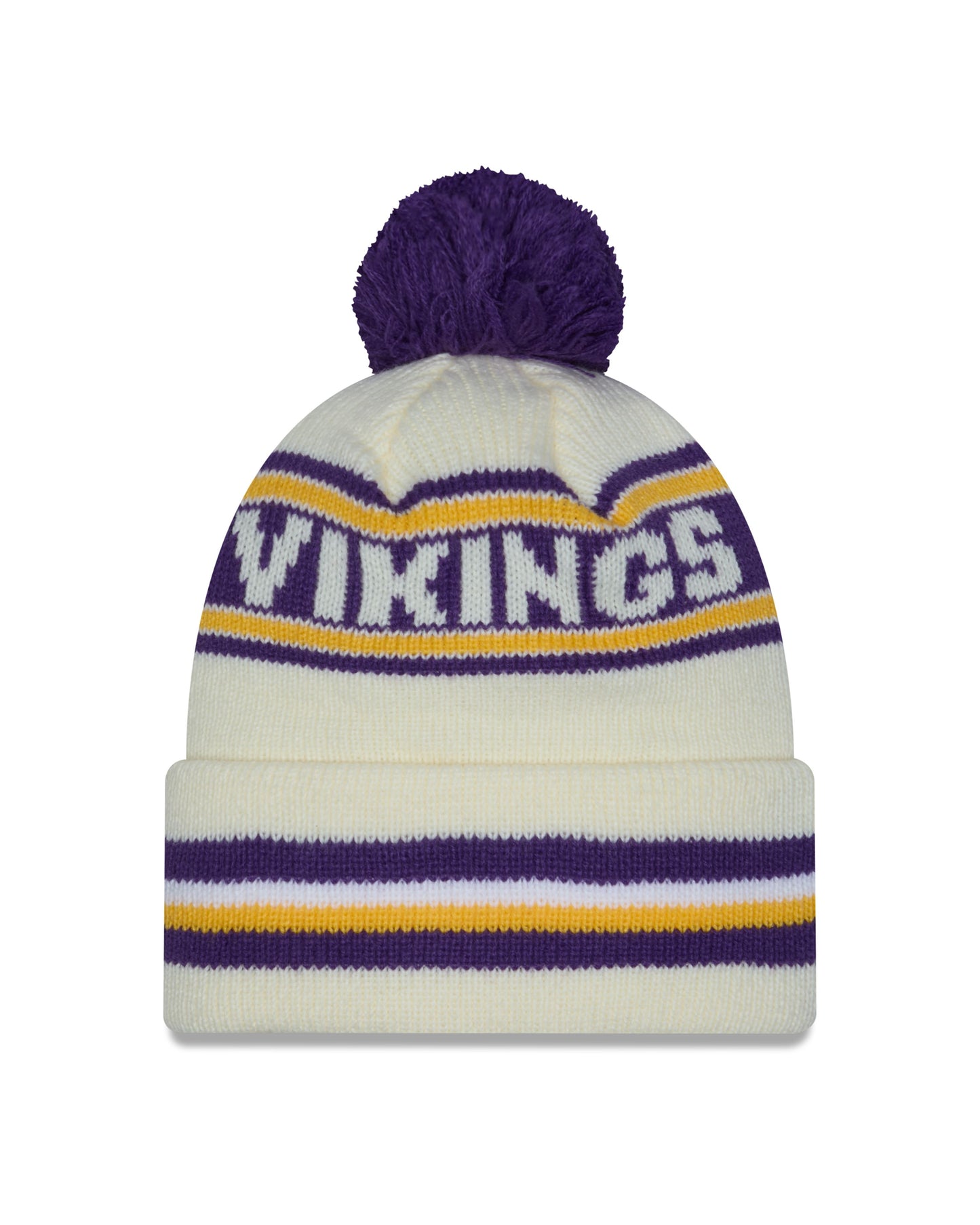NFL Knit Hat Pom White Classic Vikings