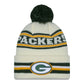 NFL Knit Hat Pom White Classic Packers