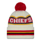 NFL Knit Hat Pom White Classic Chiefs