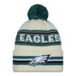 NFL Knit Hat Pom White Classic Eagles