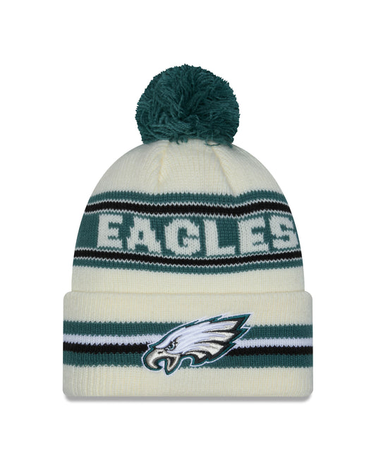 NFL Knit Hat Pom White Classic Eagles