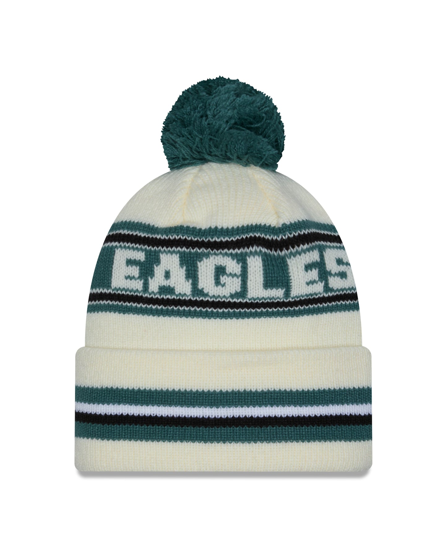 NFL Knit Hat Pom White Classic Eagles