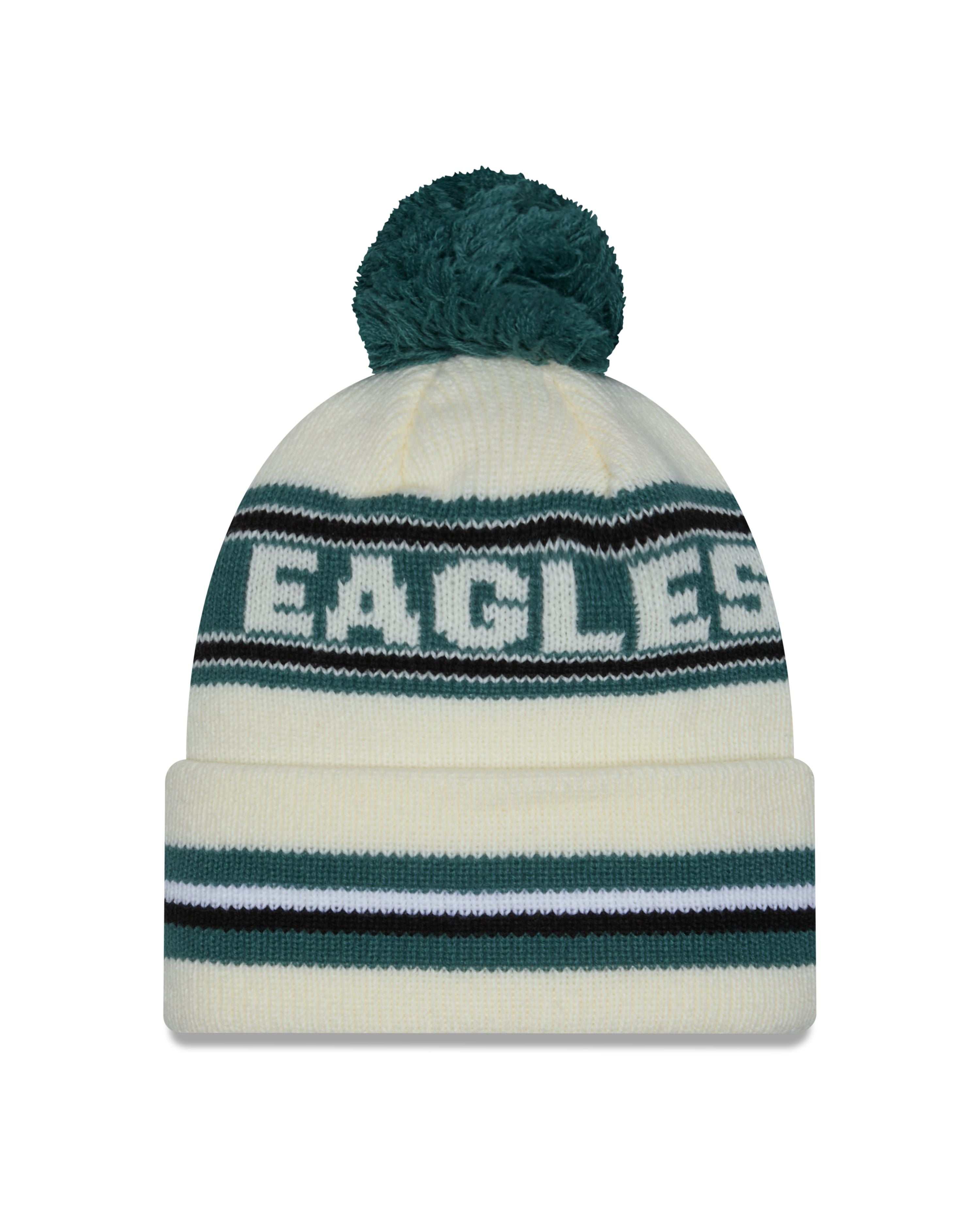 NFL Knit Hat Pom White Classic Eagles