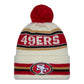 NFL Knit Hat Pom White Classic 49ers
