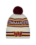 NFL Knit Hat Pom White Classic Commanders