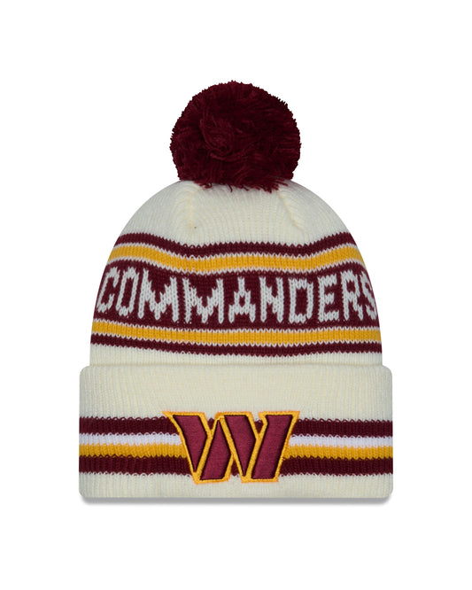 NFL Knit Hat Pom White Classic Commanders