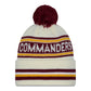 NFL Knit Hat Pom White Classic Commanders