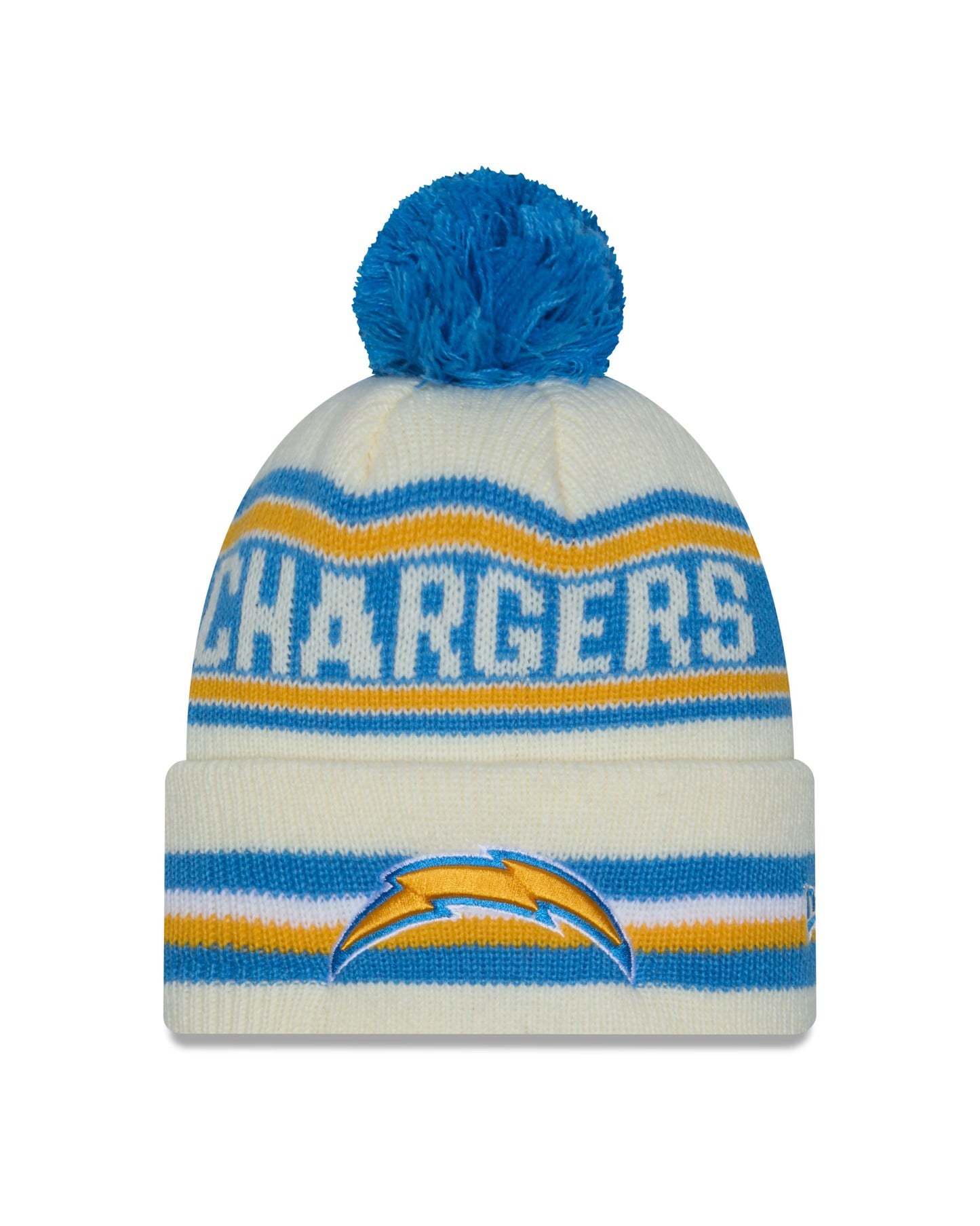 NFL Knit Hat Pom White Classic Chargers