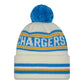 NFL Knit Hat Pom White Classic Chargers