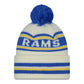 NFL Knit Hat Pom White Classic Rams