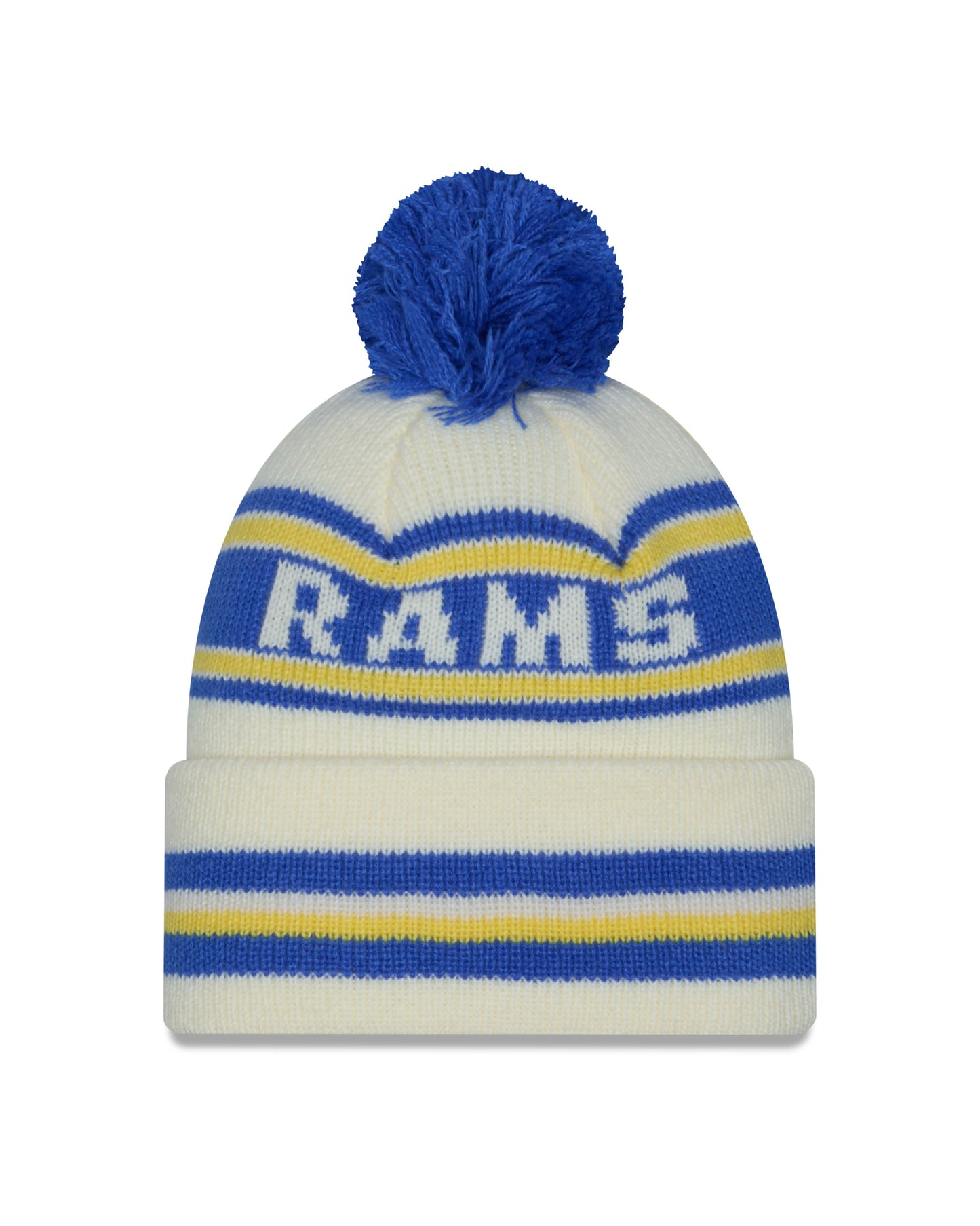 NFL Knit Hat Pom White Classic Rams
