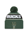 NBA Knit Hat Cuffed Pom Bold Bucks
